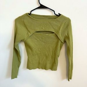 Green long sleeve top (WORN ONCE)